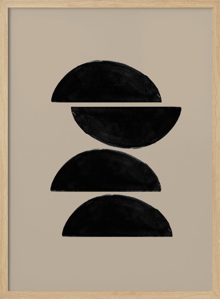 Gestapelde Helften | Poster