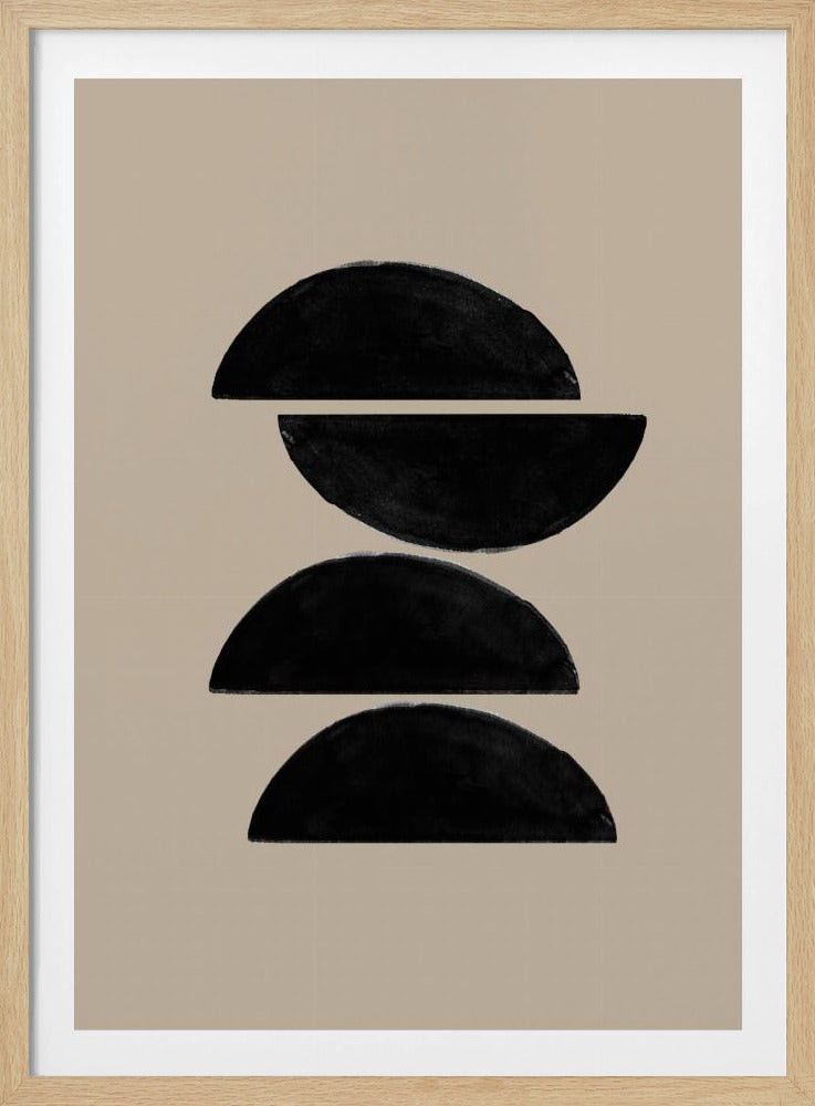 Gestapelde Helften | Poster