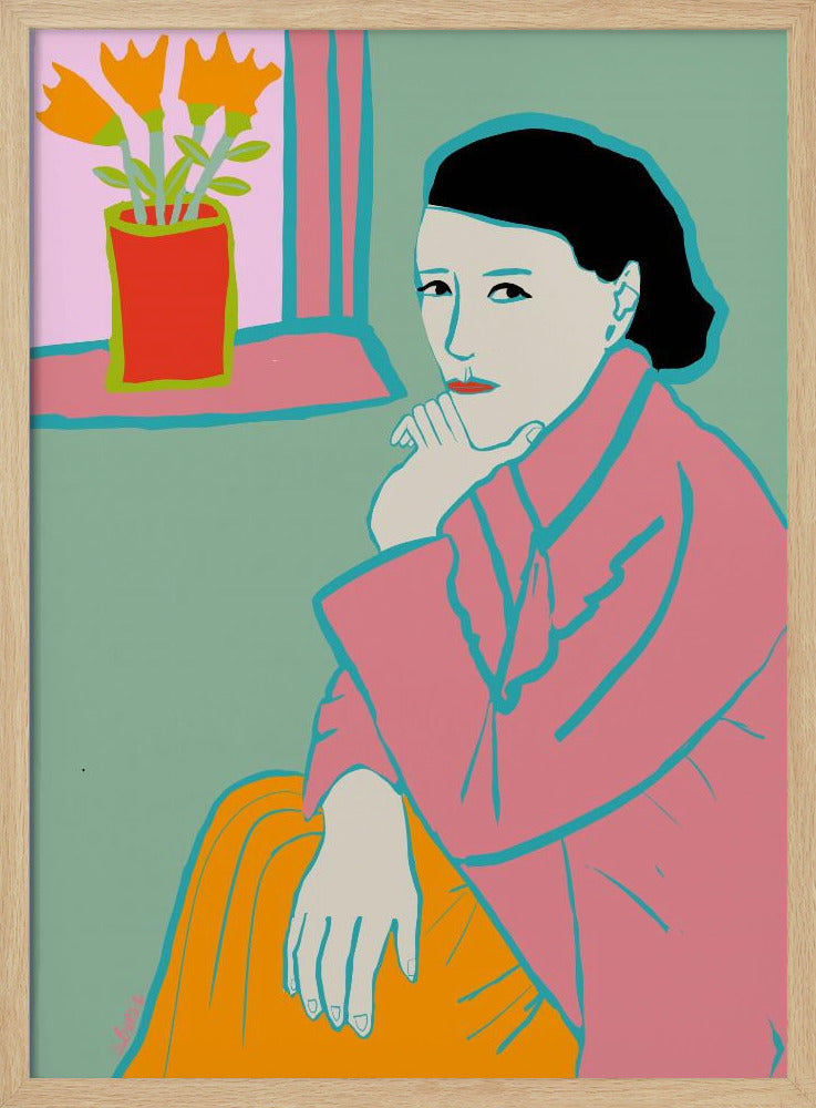 Dame in het roze | Poster