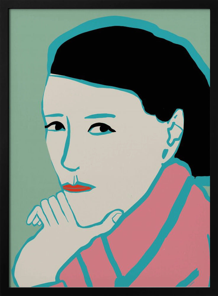 Vrouw kijkt | Poster