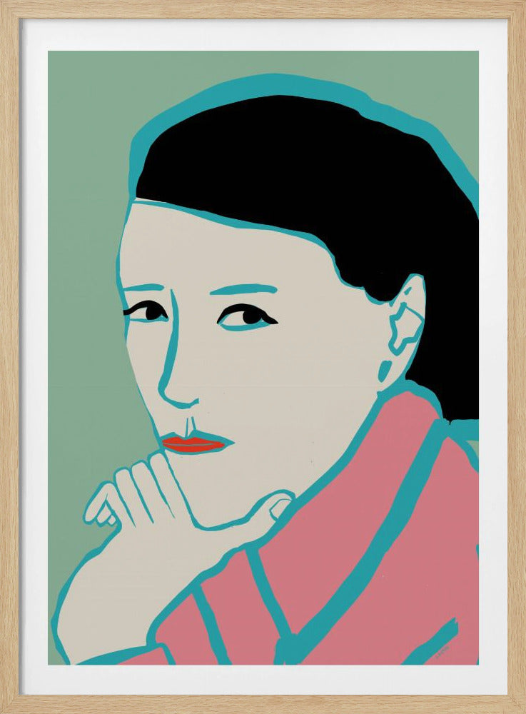 Vrouw kijkt | Poster
