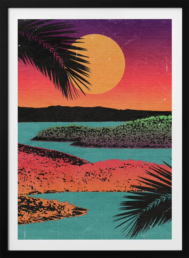 Retro Zonsondergang | Poster