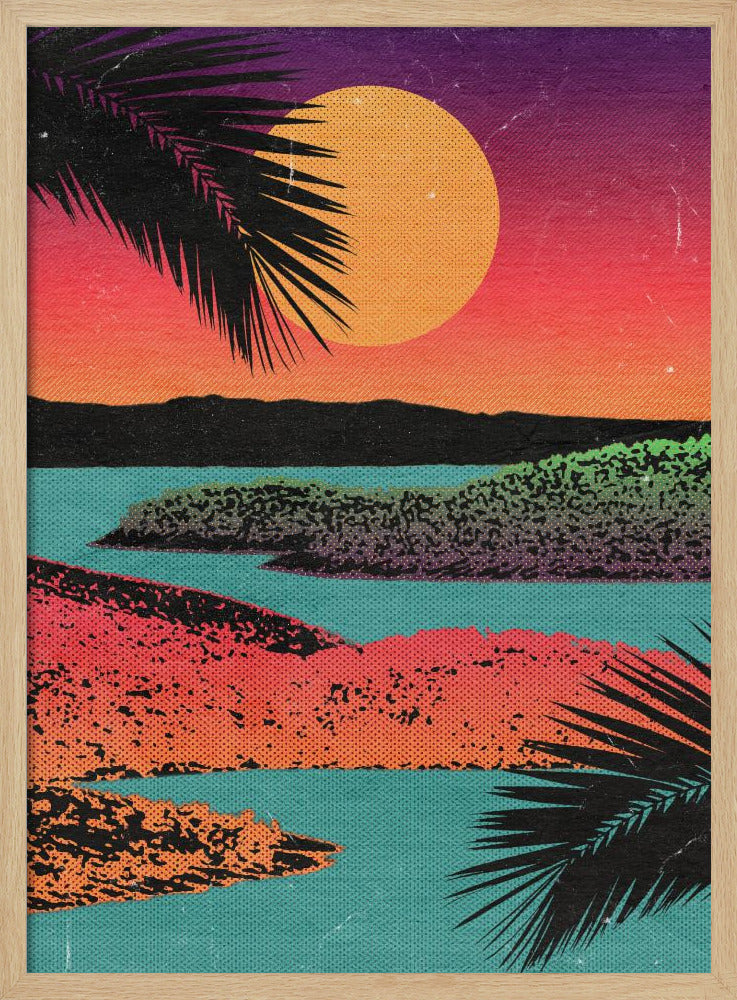Retro Zonsondergang | Poster