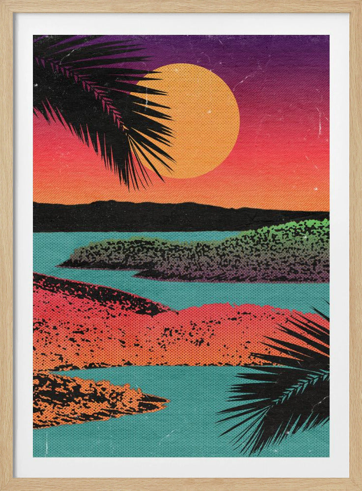 Retro Zonsondergang | Poster