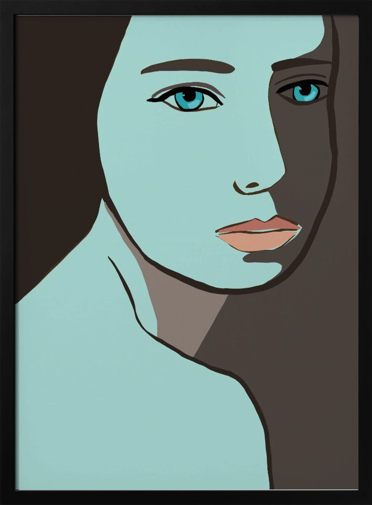 Blauwe vrouw | Poster