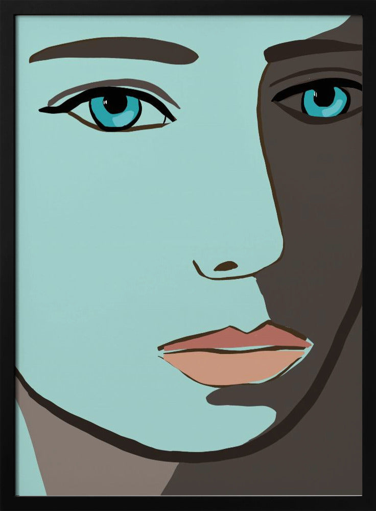 Blauw gezicht | Poster