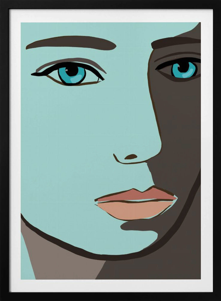 Blauw gezicht | Poster