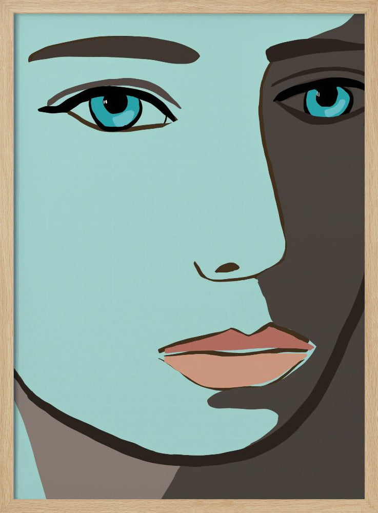 Blauw gezicht | Poster