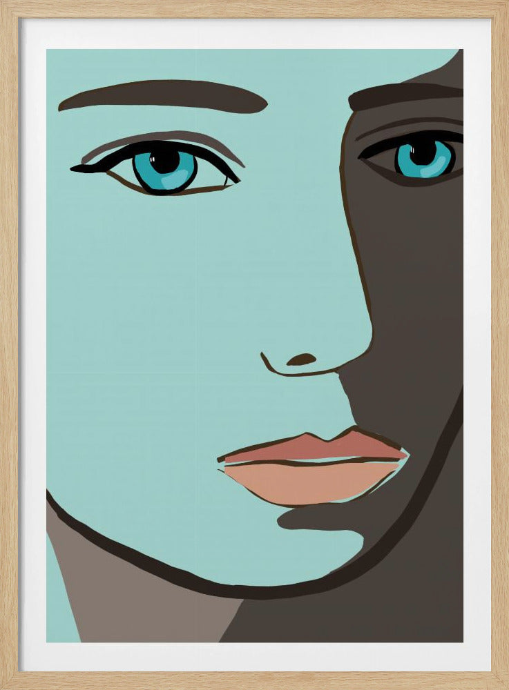 Blauw gezicht | Poster