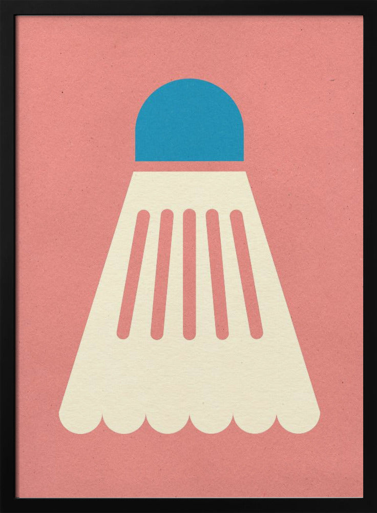Badminton Wit Blauw | Poster