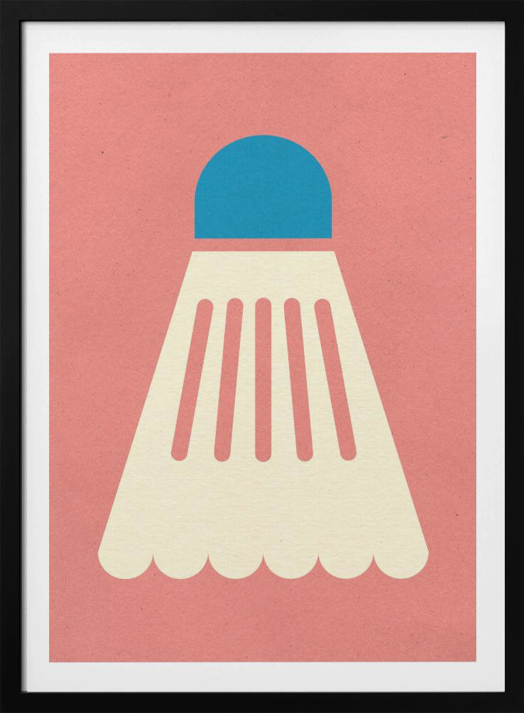 Badminton Wit Blauw | Poster