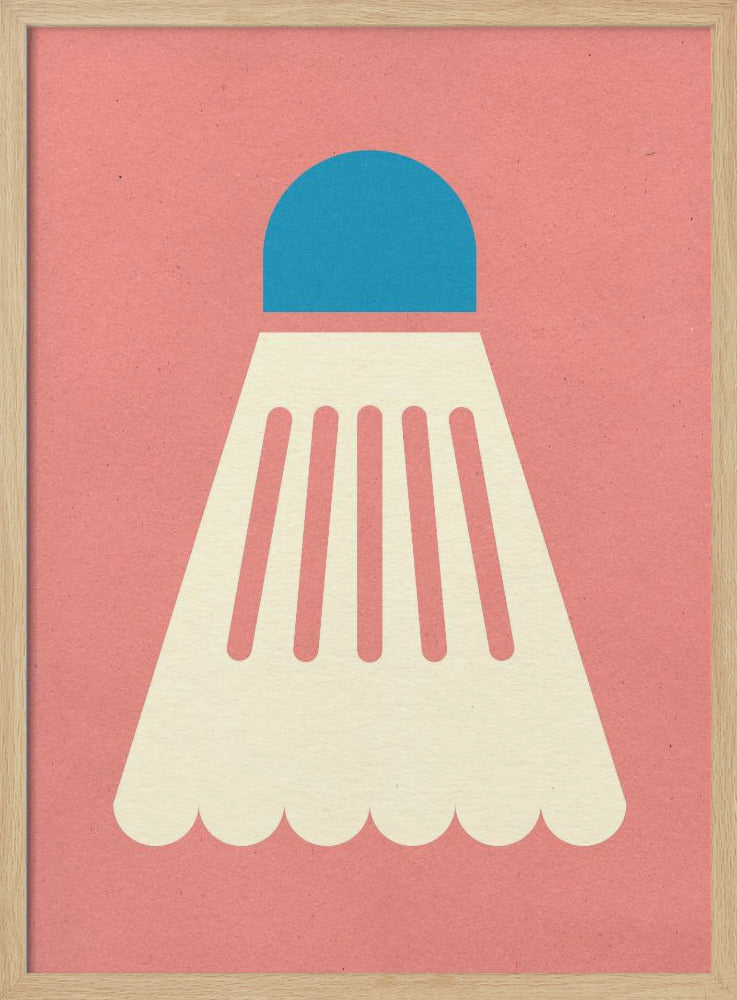 Badminton Wit Blauw | Poster