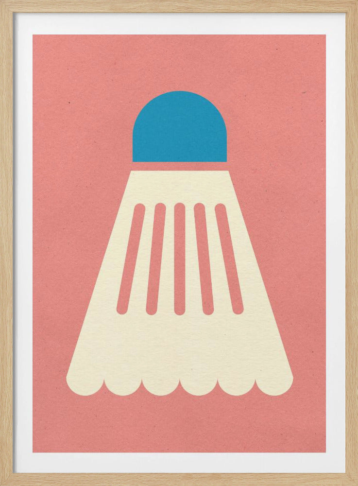 Badminton Wit Blauw | Poster