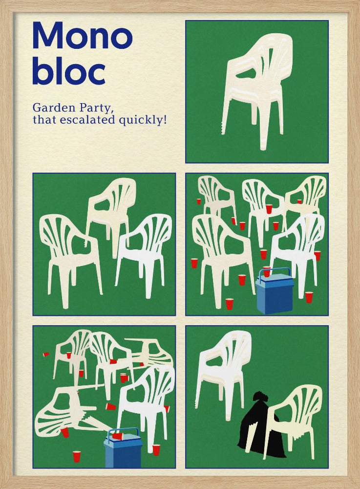 Poster Monobloc Vijf Vierkanten | Poster