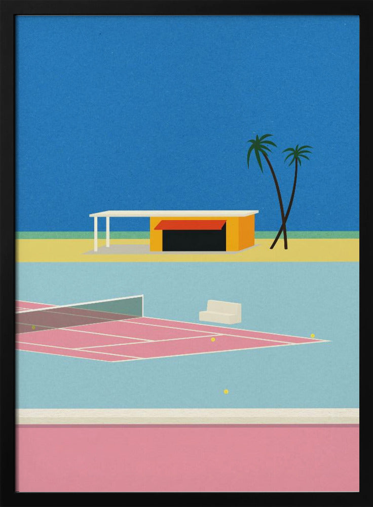 Tennis aan het strand | Poster