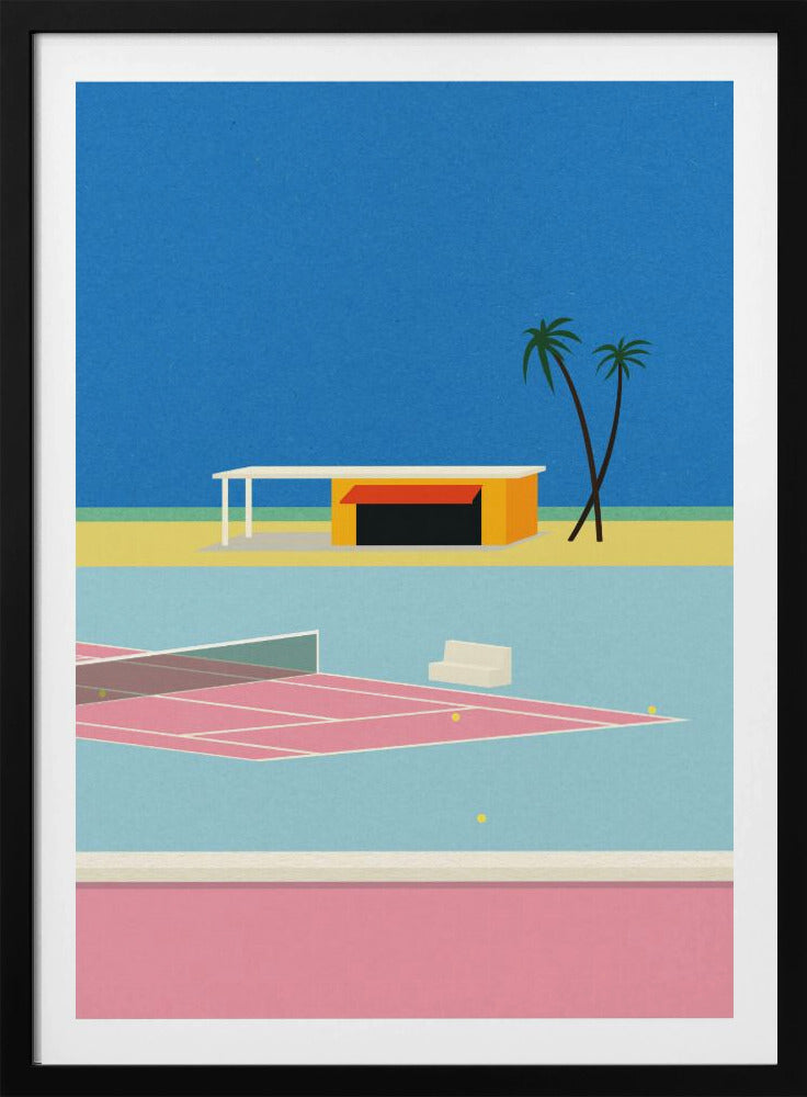 Tennis aan het strand | Poster
