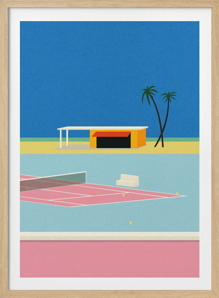 Tennis aan het strand | Poster