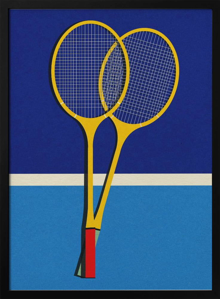 Houten badmintonrackets | Poster