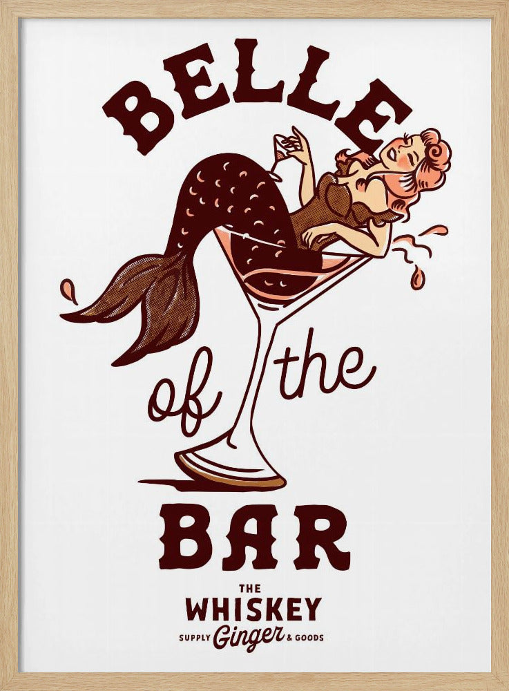 Belle of the Bar Zeemeermin Pin-up Art | Poster