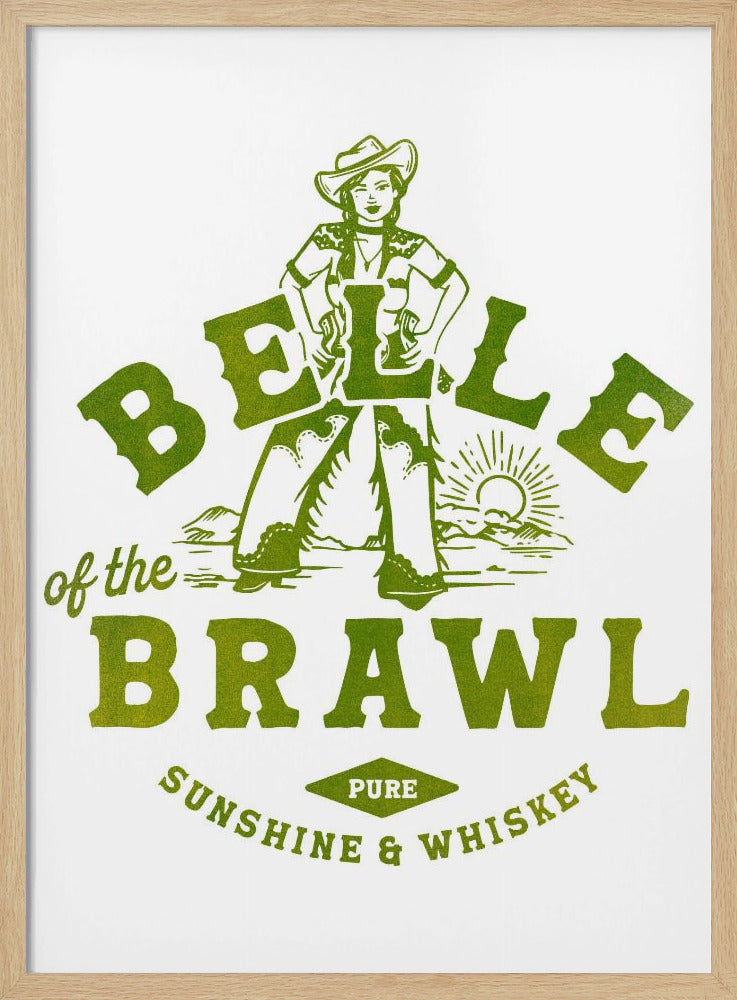Belle of the Brawl Cowgirl Wandkunst | Poster