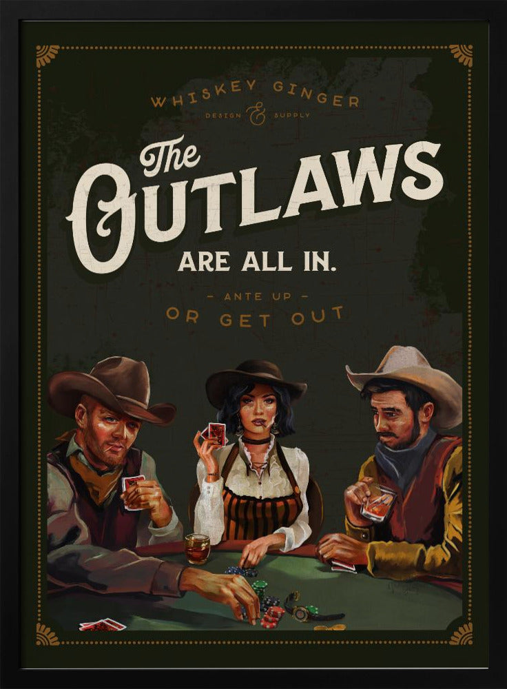 Outlaws zijn helemaal weg van coole cowboypokerkunst | Poster