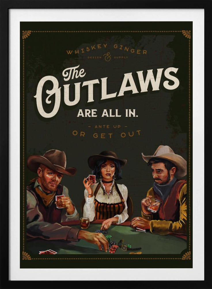 Outlaws zijn helemaal weg van coole cowboypokerkunst | Poster