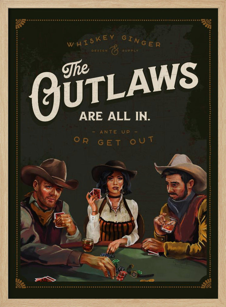 Outlaws zijn helemaal weg van coole cowboypokerkunst | Poster