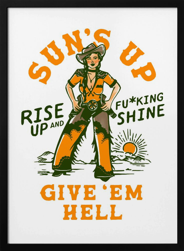 Zonsopgang, opstaan en neuken, Wild West Cowgirl | Poster