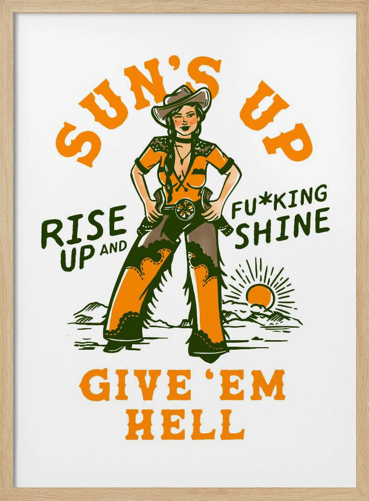 Zonsopgang, opstaan en neuken, Wild West Cowgirl | Poster