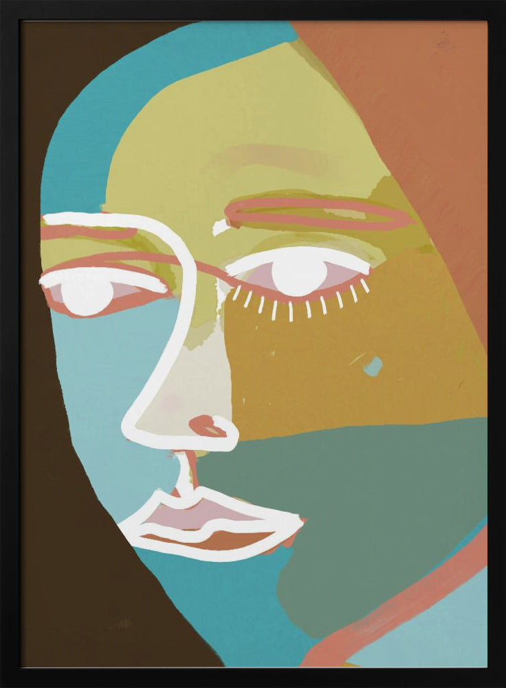 Abstract lijngezicht | Poster