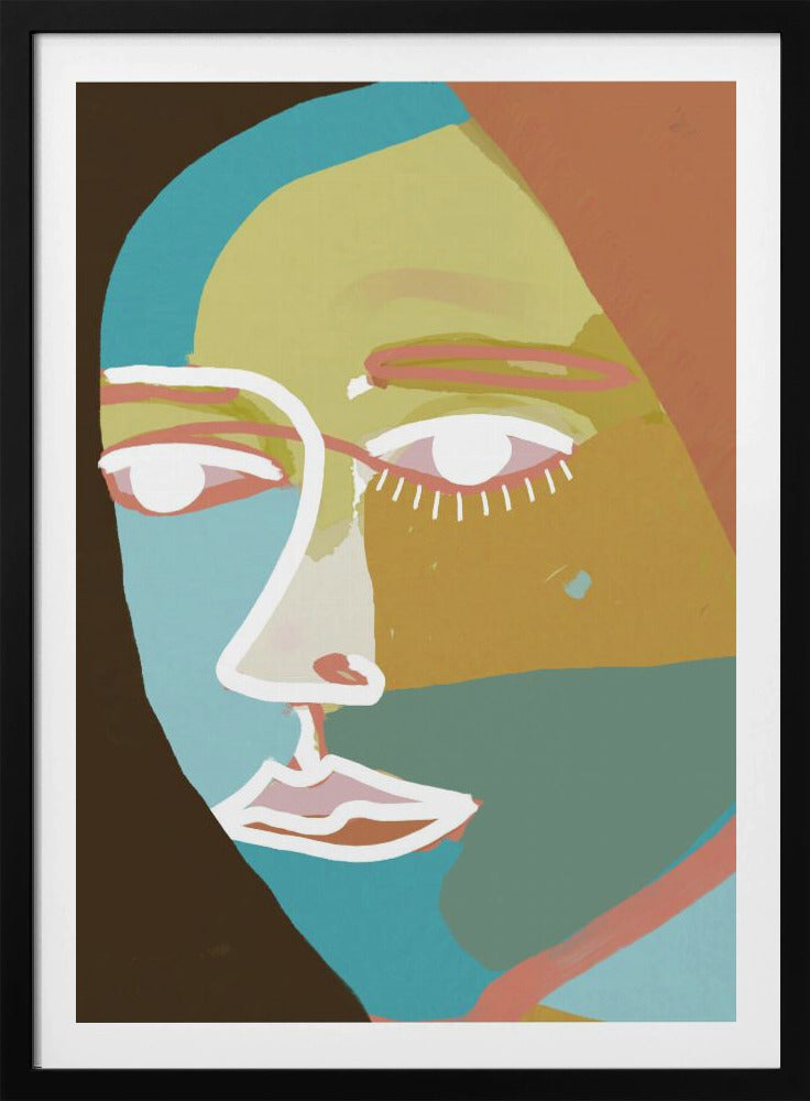 Abstract lijngezicht | Poster