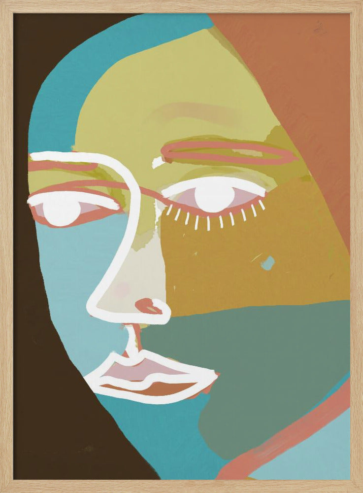 Abstract lijngezicht | Poster