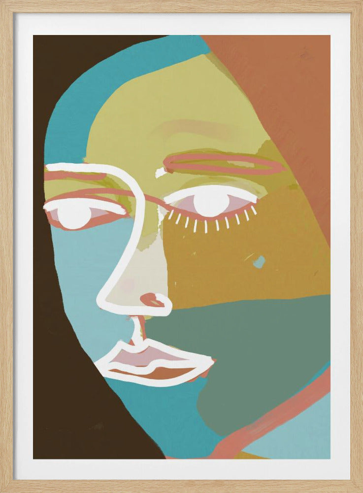 Abstract lijngezicht | Poster