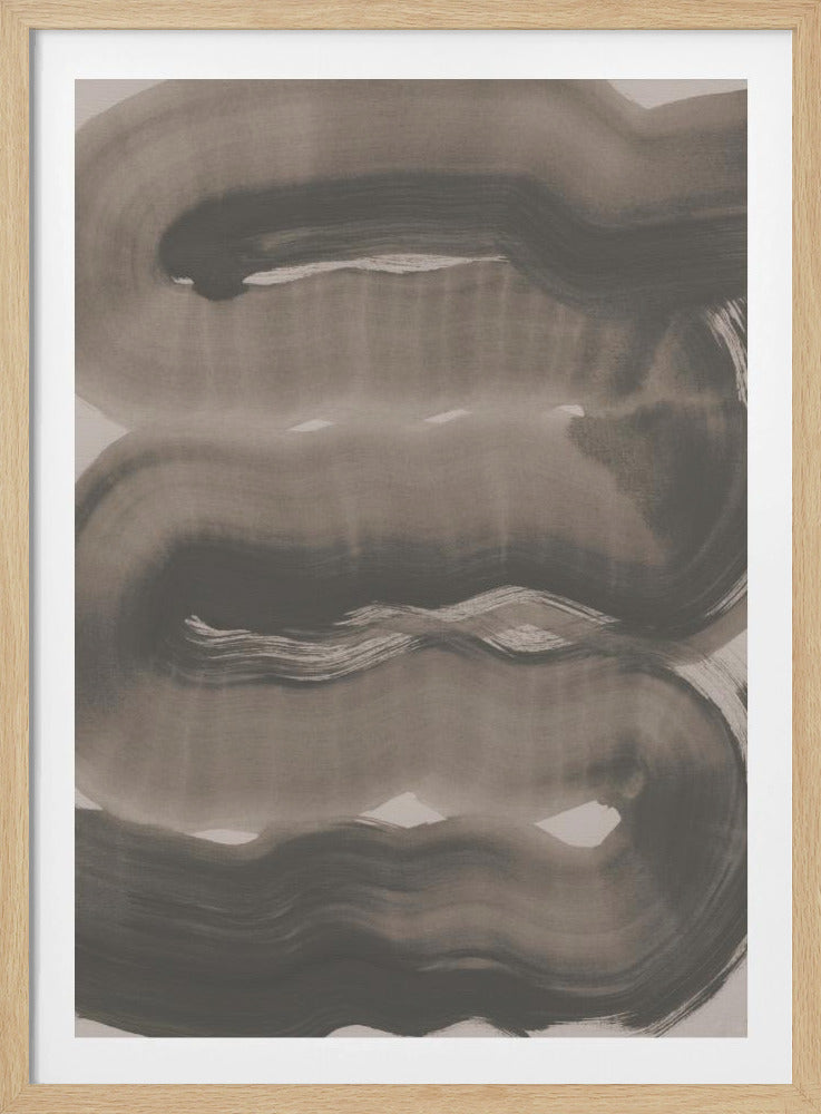 Abstracte penseelstreken 163X | Poster
