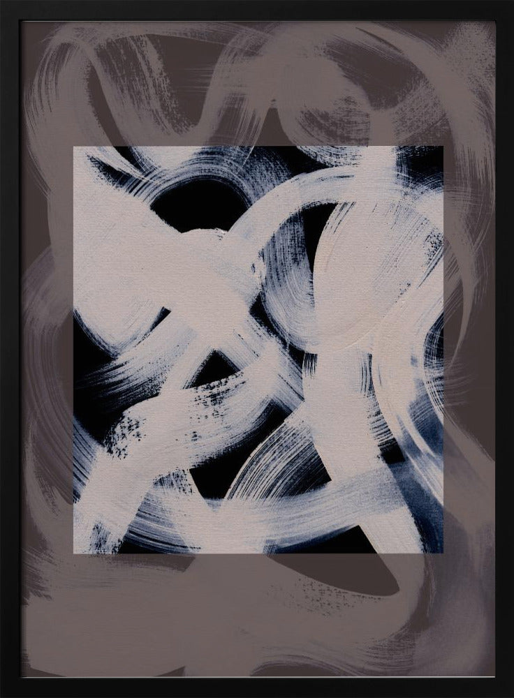 Abstracte penseelstreken 164X | Poster