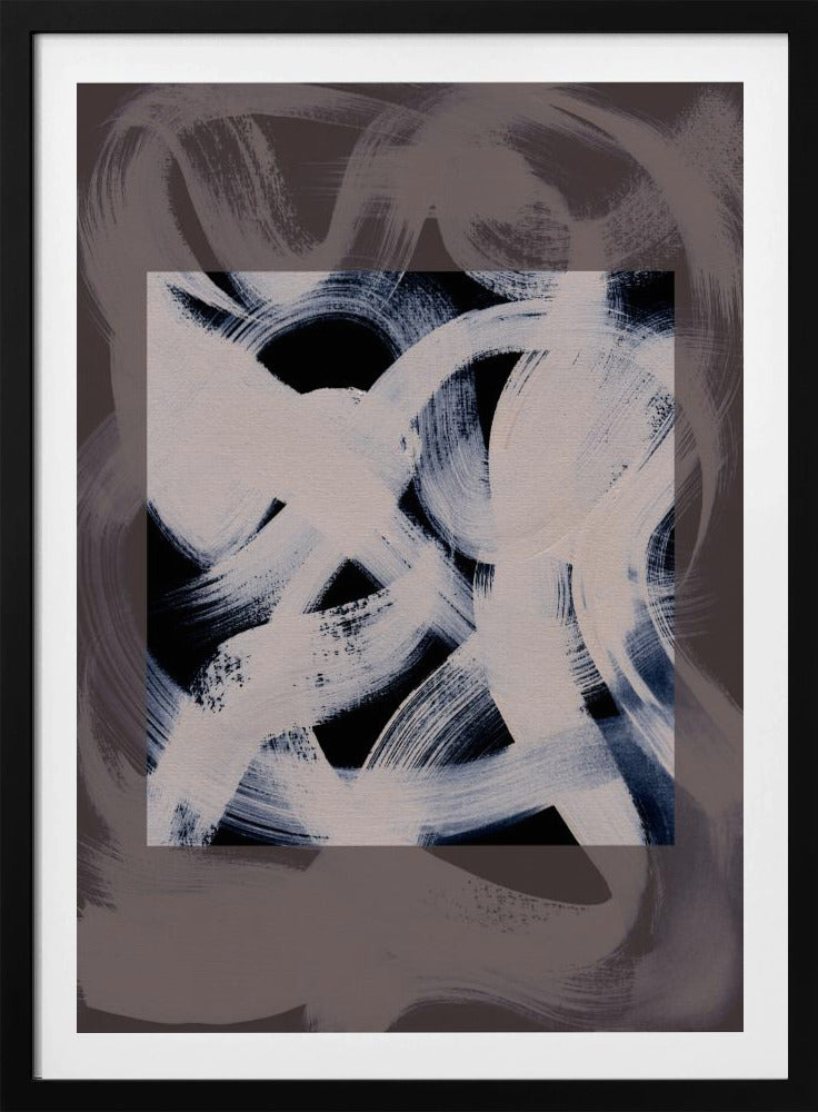 Abstracte penseelstreken 164X | Poster