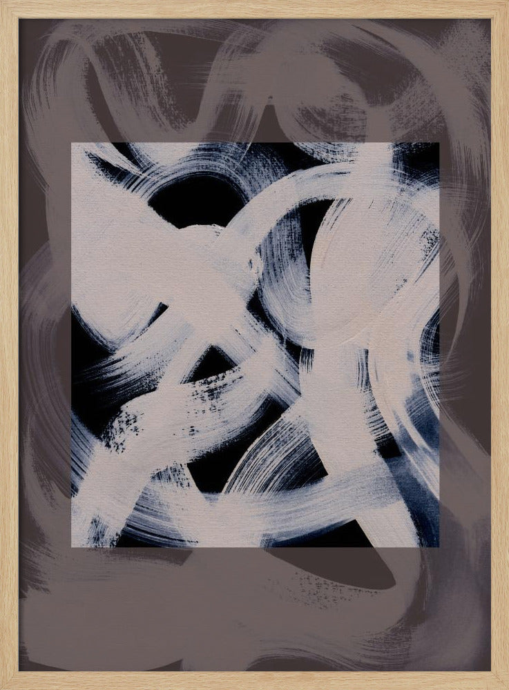 Abstracte penseelstreken 164X | Poster
