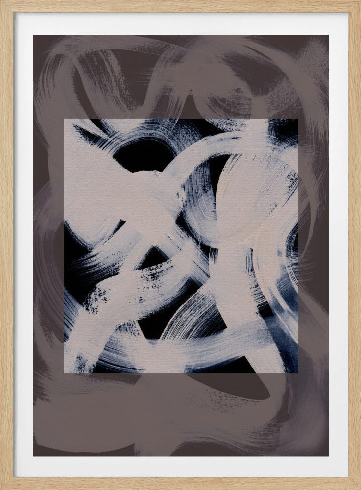 Abstracte penseelstreken 164X | Poster