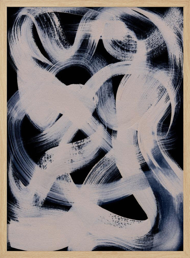 Abstracte penseelstreken 164 | Poster
