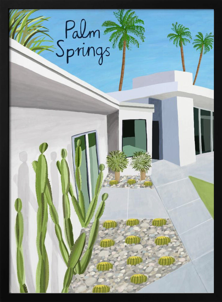 Moderne architectuur van Palm Springs door kunstenaar Carla Daly | Poster