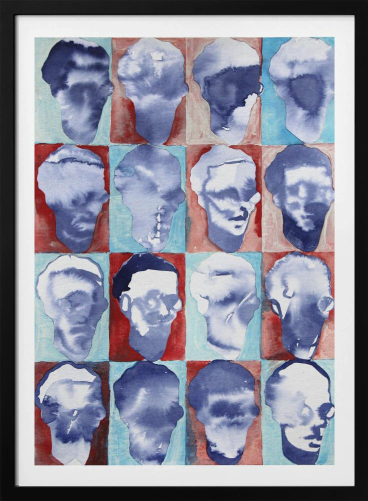 Aldo Rood Blauw 4x4 | Poster