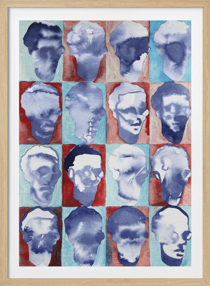 Aldo Rood Blauw 4x4 | Poster