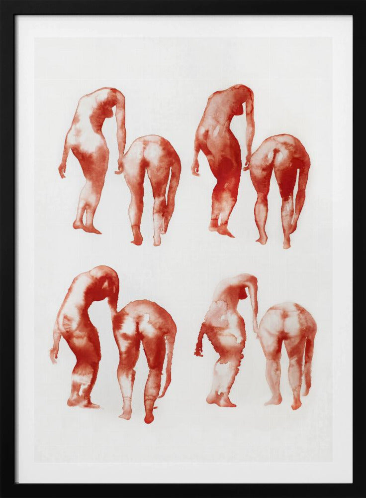 Figuurbewegingsstudie 2x4 | Poster