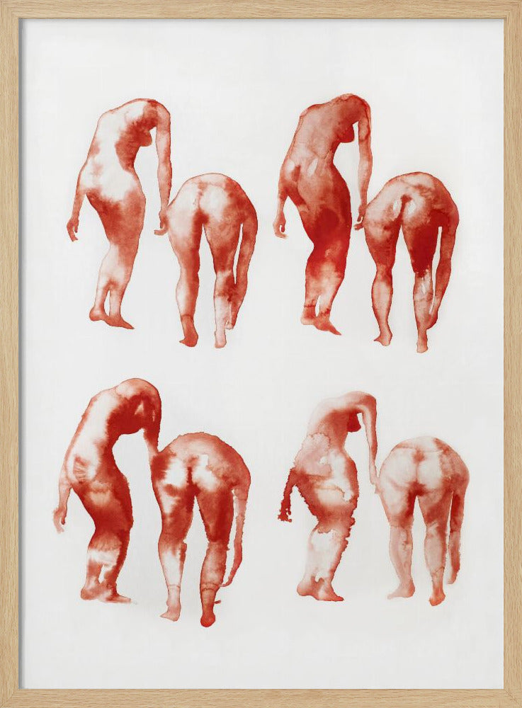 Figuurbewegingsstudie 2x4 | Poster