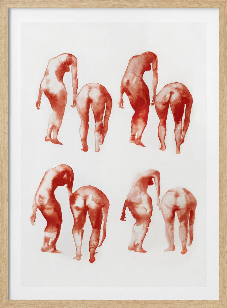 Figuurbewegingsstudie 2x4 | Poster