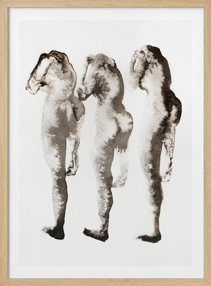 Figuurstudie 3x (naar Muybridge) | Poster