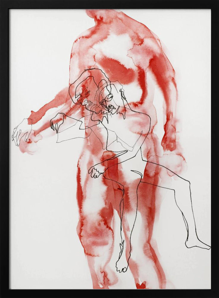 Studie van een mannelijke figuur (slaapwandelaar) | Poster