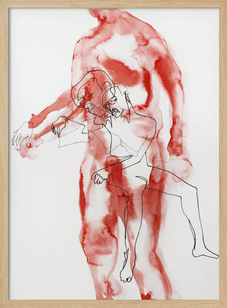 Studie van een mannelijke figuur (slaapwandelaar) | Poster