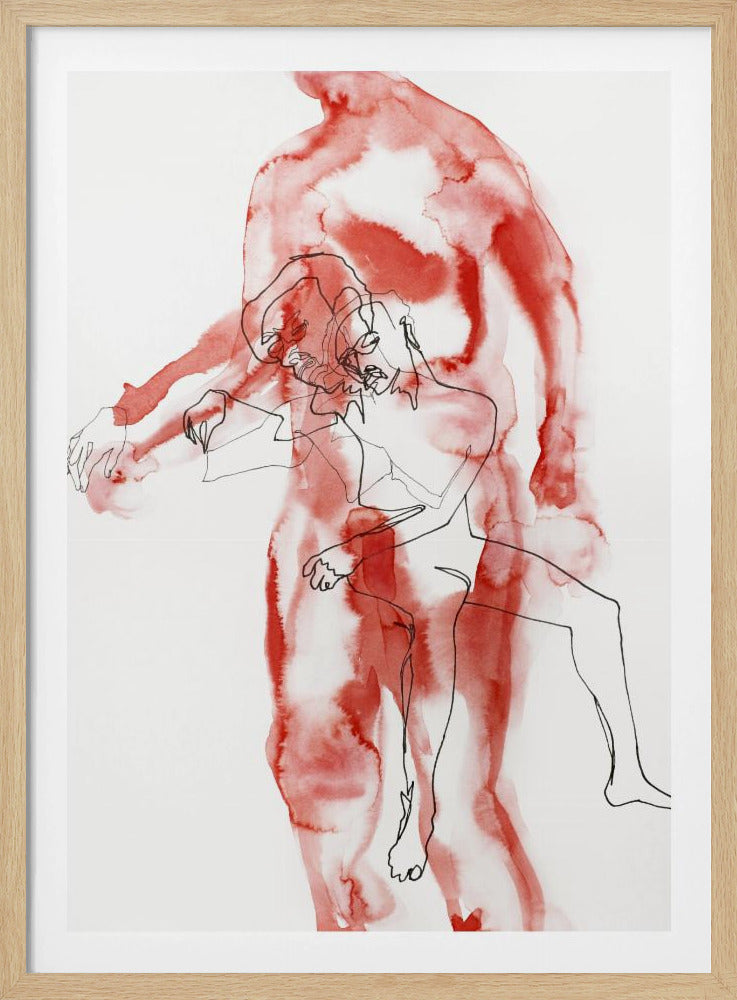 Studie van een mannelijke figuur (slaapwandelaar) | Poster