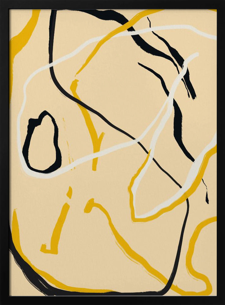 Gouden stroomlijnen | Poster